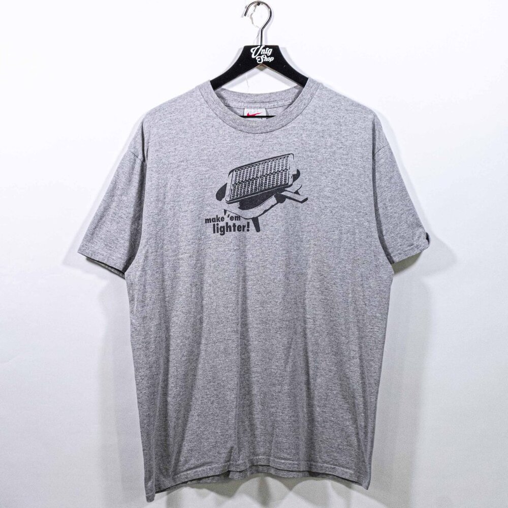 Nike Cortez Waffle Trainer Make Em Lighter T-Shirt Large VTG 90s Running